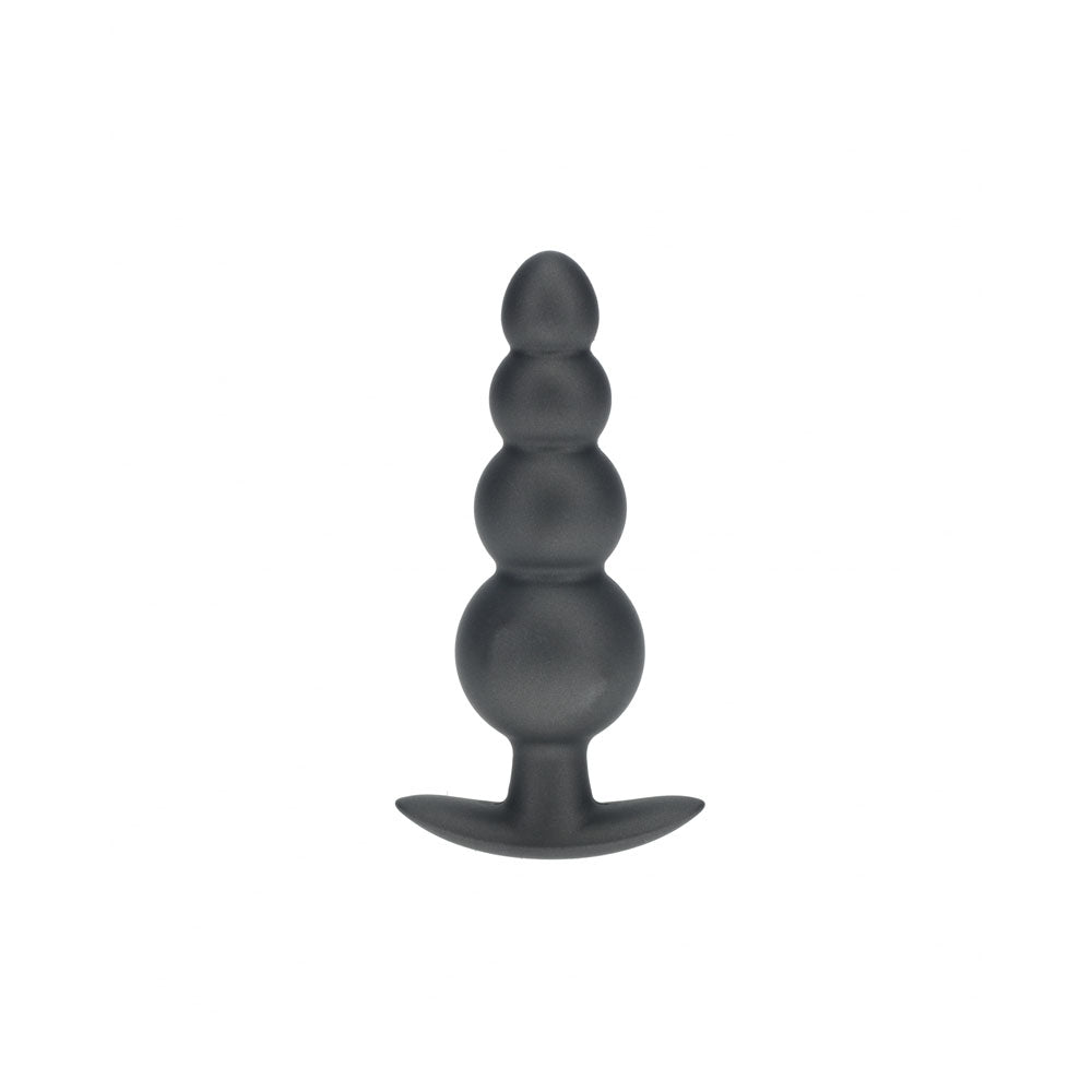 Shots OUCH! 11.7 cm Beaded Metallic Silicone Anal Plug Butt Plugs