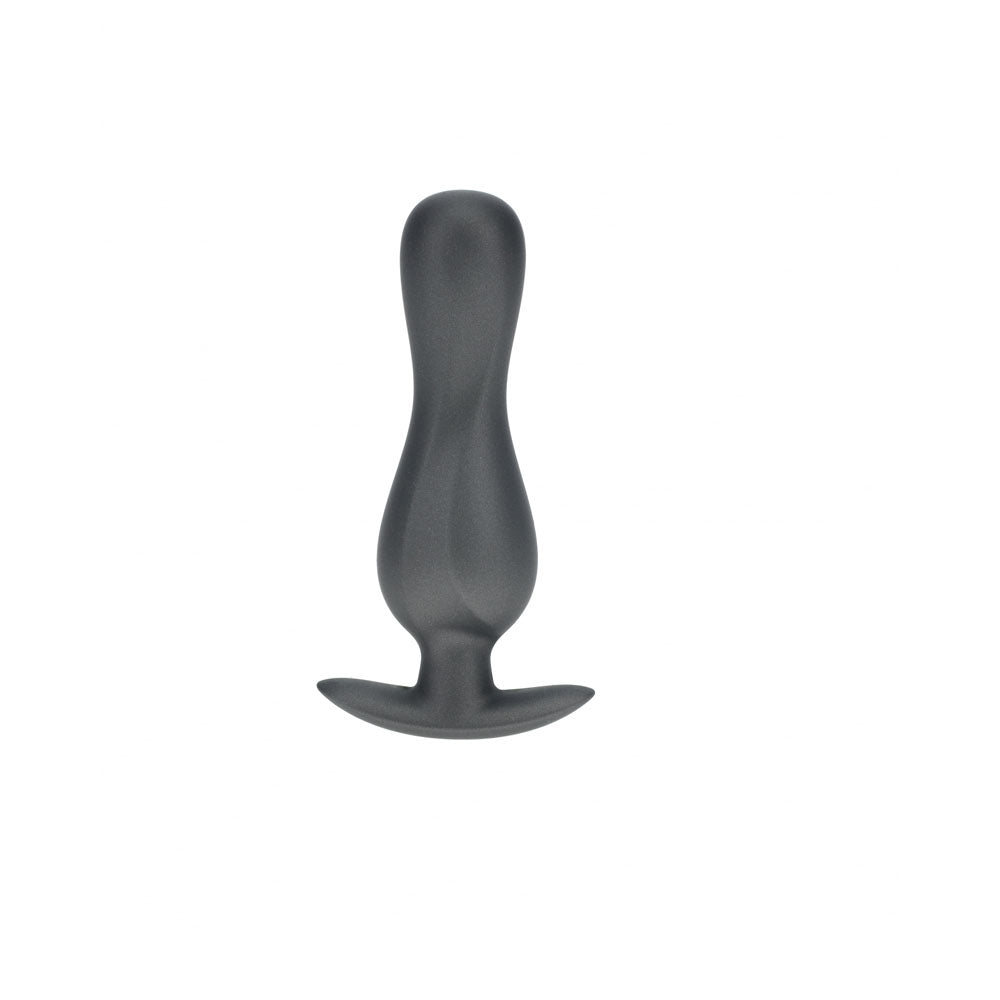 Shots OUCH! Curvy 11.7 cm Metallic Silicone Anal Plug Butt Plugs