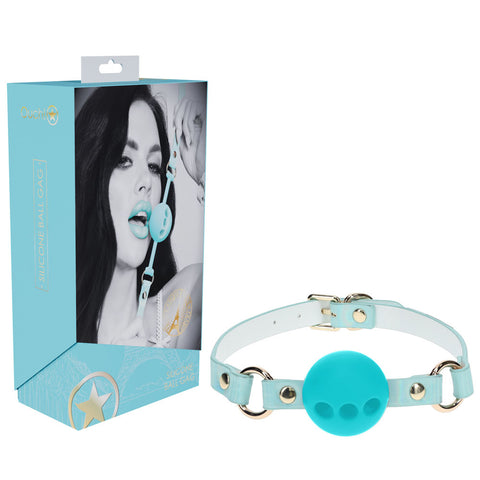 Shots Toys OUCH! Paris Collection Breathable Silicone Ball Gag Restraint - Bondage Gags and Bits