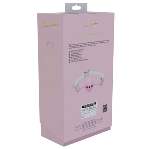 Shots Toys OUCH! Paris Collection Breathable Silicone Ball Gag Restraint - Bondage Gags and Bits