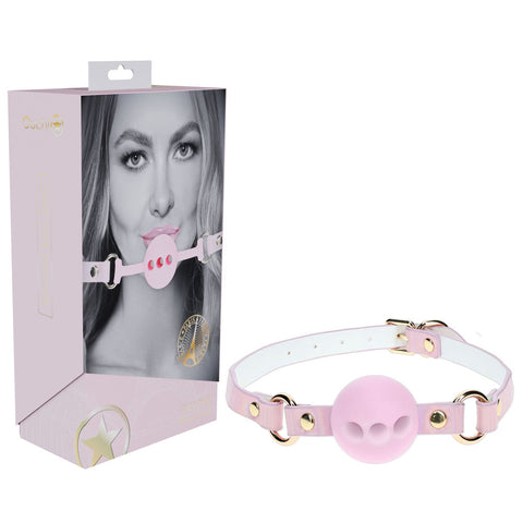 Shots Toys OUCH! Paris Collection Breathable Silicone Ball Gag Restraint - Bondage Gags and Bits