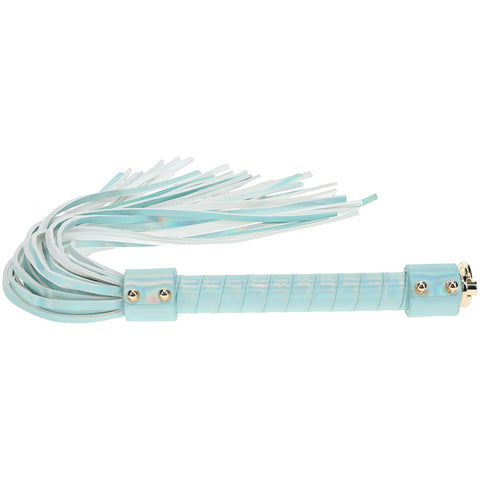 Shots Toys OUCH Paris Collection Fetish Play Flogger Whip Baby Blue - Whips And Crops