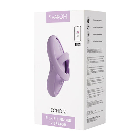 Svakom Echo 2 Flexible Finger Vibrator With Sleeve - Finger and Tongue Vibrators