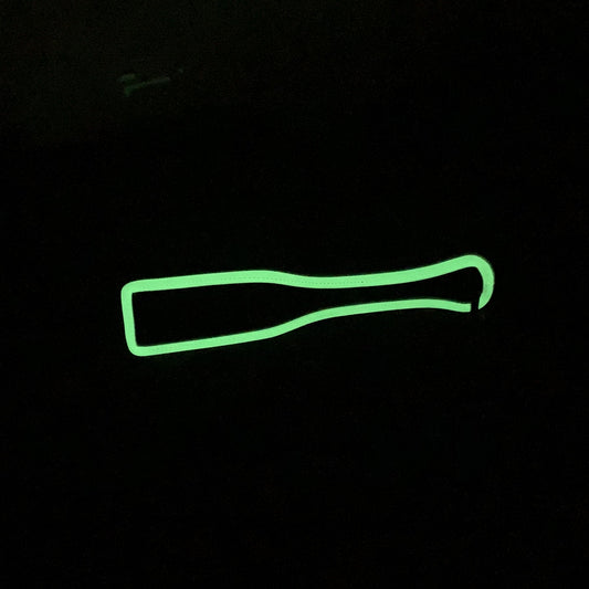 Love In Leather Black & Glow In The Dark BDSM Paddle - Paddles And Slappers