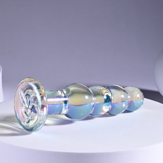 Playboy Pleasure Jewels Beads Glass Anal Plug - Glass Sex Toys