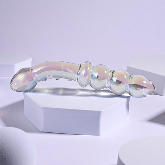 Playboy Pleasure Jewels Double Ended Glass Dildo {% if variant != 'Default Title' and variant != blank %} {% endif %} Glass Sex Toys