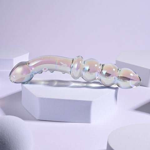 Playboy Pleasure Jewels Double Ended Glass Dildo - Glass Sex Toys