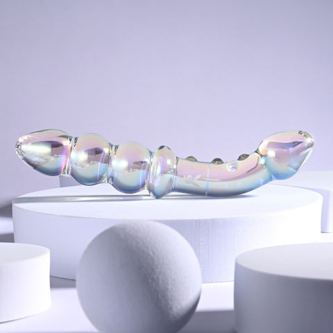 Playboy Pleasure Jewels Double Ended Glass Dildo - Glass Sex Toys