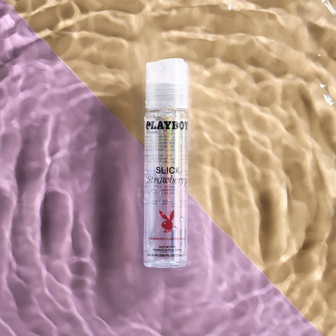 Playboy Pleasure SLICK Strawberry Water Based Lubricant - Water Based Lubes