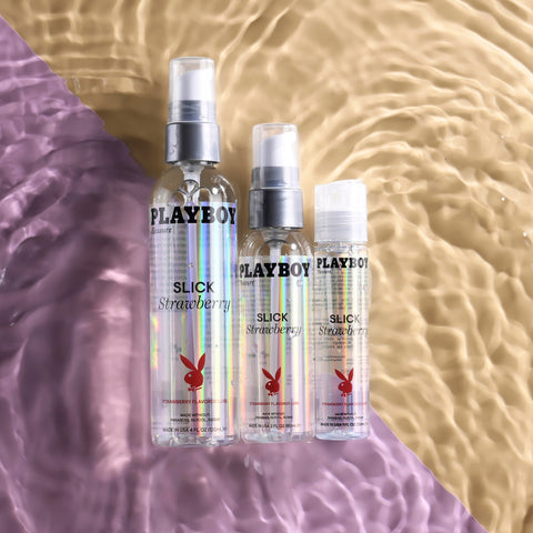 Playboy Pleasure SLICK Strawberry Water Based Lubricant - Water Based Lubes