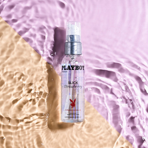 Playboy Pleasure SLICK Strawberry Water Based Lubricant - Water Based Lubes