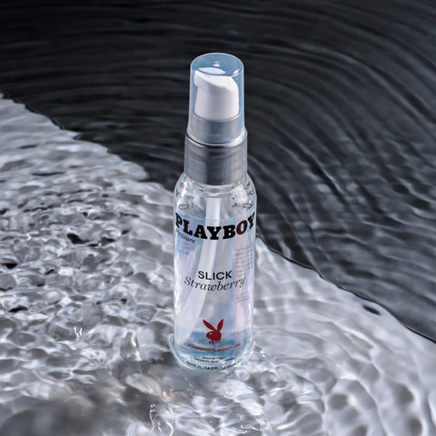 Playboy Pleasure SLICK Strawberry Water Based Lubricant - Water Based Lubes