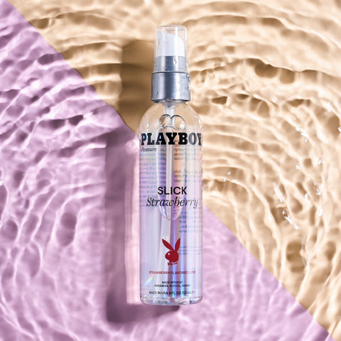 Playboy Pleasure SLICK Strawberry Water Based Lubricant - Water Based Lubes