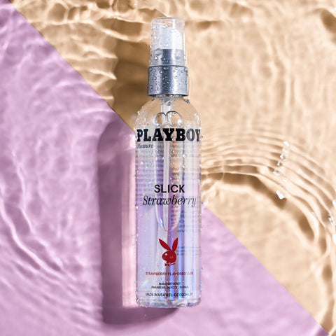 Playboy Pleasure SLICK Strawberry Water Based Lubricant - Water Based Lubes