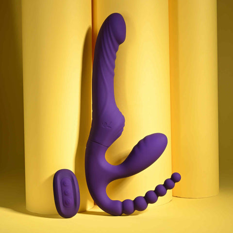 Playboy Pleasure HUG IT OUT Strapless Strap-On Massager - Strap On Sextoys
