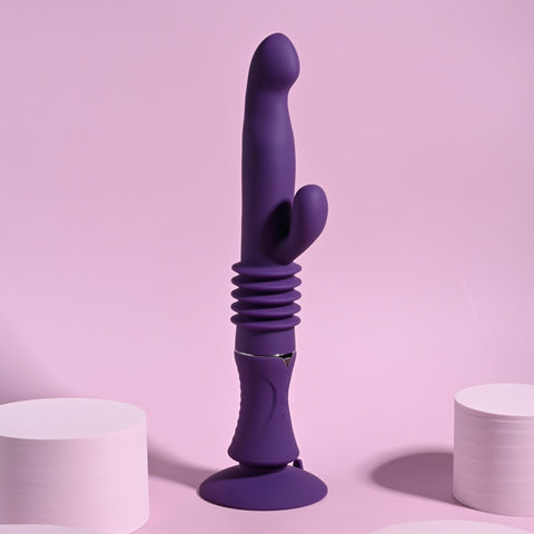 Playboy Pleasure HOPPY ENDING Thrusting Rabbit Vibrator - Rabbit Vibrators