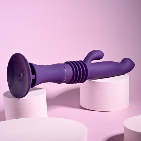 Playboy Pleasure HOPPY ENDING Thrusting Rabbit Vibrator - Rabbit Vibrators