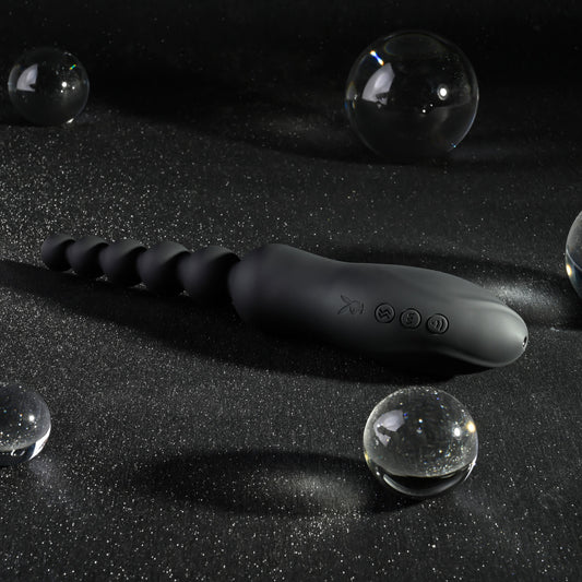 Playboy Pleasure LET IT BEAD Dual Ended Suction Vibrator - Anal Beads and Balls