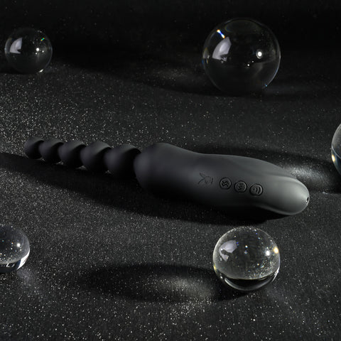 Playboy Pleasure LET IT BEAD Dual Ended Suction Vibrator - Anal Beads and Balls