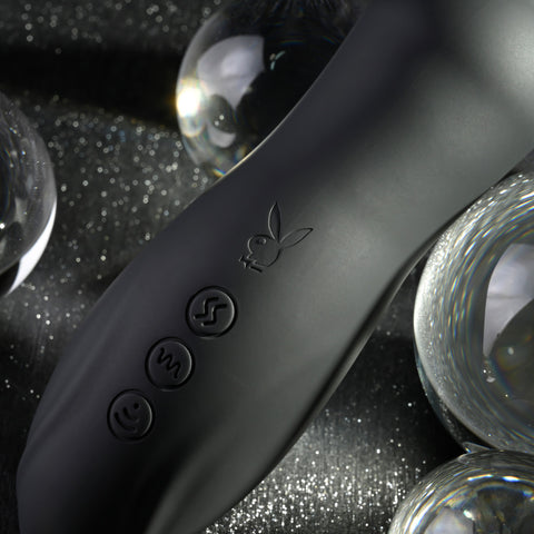 Playboy Pleasure LET IT BEAD Dual Ended Suction Vibrator - Anal Beads and Balls
