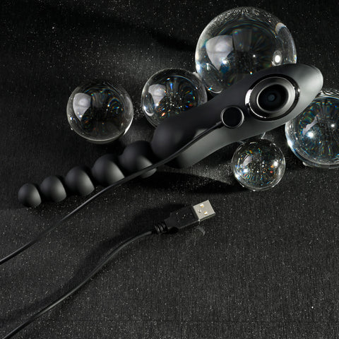 Playboy Pleasure LET IT BEAD Dual Ended Suction Vibrator - Anal Beads and Balls