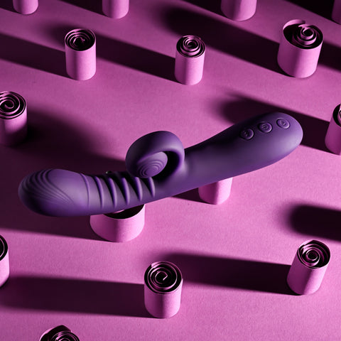 Playboy Pleasure CURLICUE 10 Functions Rabbit Vibrator - Rabbit Vibrators