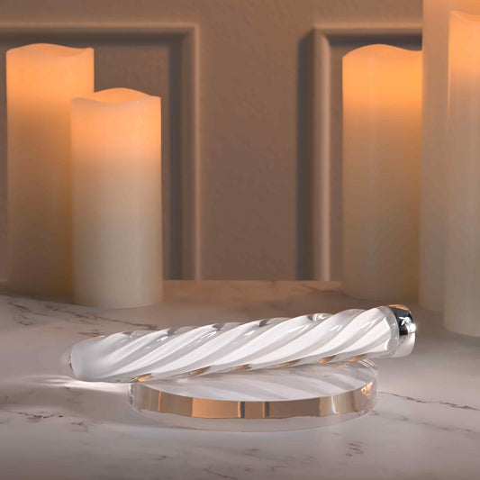 Playboy Pleasure IN A TWIST Glass Bullet Vibrator - Bullet Vibrators