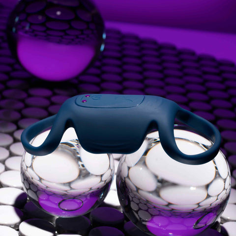 Playboy Pleasure JET PACK Vibrating Cock Ring Dark Blue - Vibrating Cock Rings