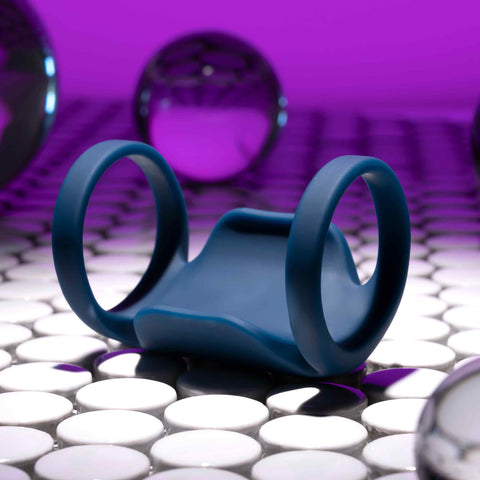Playboy Pleasure JET PACK Vibrating Cock Ring Dark Blue - Vibrating Cock Rings