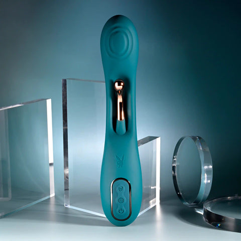 Playboy Pleasure AURELIE Rechargeable G Spot Vibrator Green - G-Spot Vibrators
