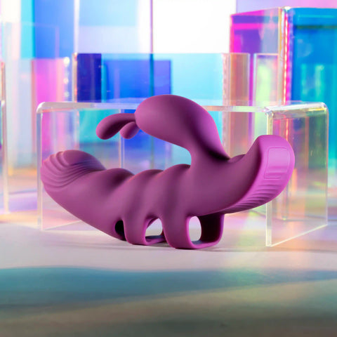 Playboy Pleasure LEND A HAND Finger Vibrator Purple - Finger and Tongue Vibrators