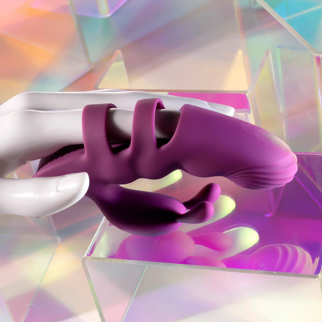 Playboy Pleasure LEND A HAND Finger Vibrator Purple Finger and Tongue Vibrators