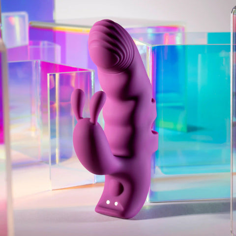 Playboy Pleasure LEND A HAND Finger Vibrator Purple - Finger and Tongue Vibrators