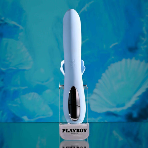 Playboy Pleasure IN BLOOM Thrusting & Heating Vibrator - Rabbit Vibrators