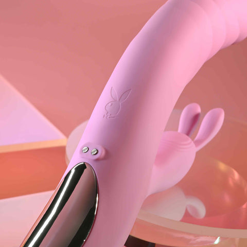 Playboy Pleasure RUB ME RIGHT Thrusting Rabbit Vibrator - Rabbit Vibrators