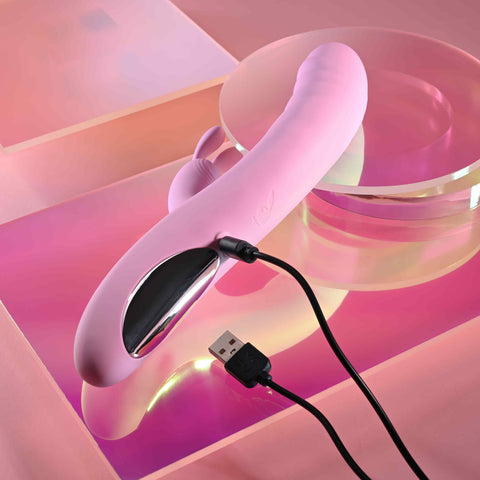 Playboy Pleasure RUB ME RIGHT Thrusting Rabbit Vibrator - Rabbit Vibrators