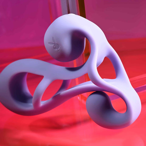 Playboy Pleasure FANTASY CAGE Vibrating Penis Sleeve - Penis Sleeves and Extenders