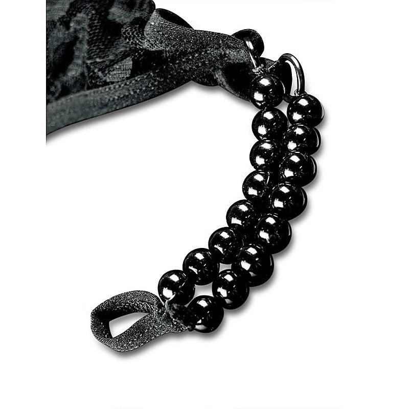 Crotchless Pleasure Pearls Panties by Pipedream - Strap On Sextoys