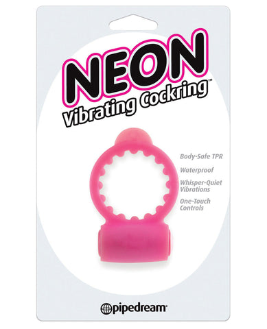 Pipedream Neon Stretchy and Vibrating Cock Ring - Cock Rings