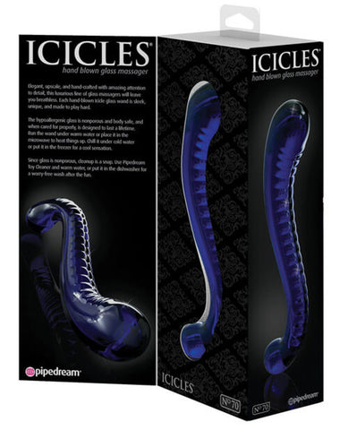 Pipedream Icicles No 70 Hand Blown Glass G Spot Dildo - Glass Sex Toys