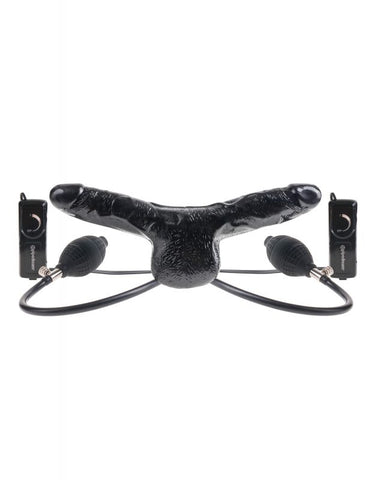 Fetish Fantasy Inflatable Vibrating Double Delight Strap-On - Strap On Sextoys