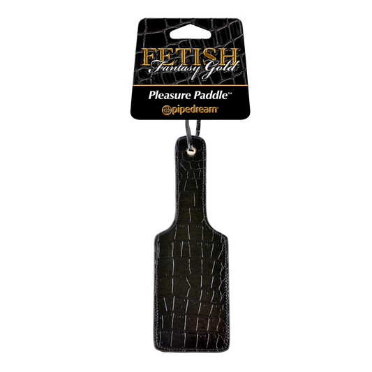 Fetish Fantasy Gold Pleasure Bondage Paddle Black - Paddles And Slappers