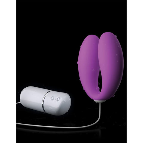 Pipedream Crush Snuggles Remote Control Couples Vibrator - Clit Ticklers and Pulsators