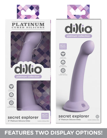 Dillio Platinum Secret Explorer 6 inch Suction Cup Dildo - Realistic Dildos
