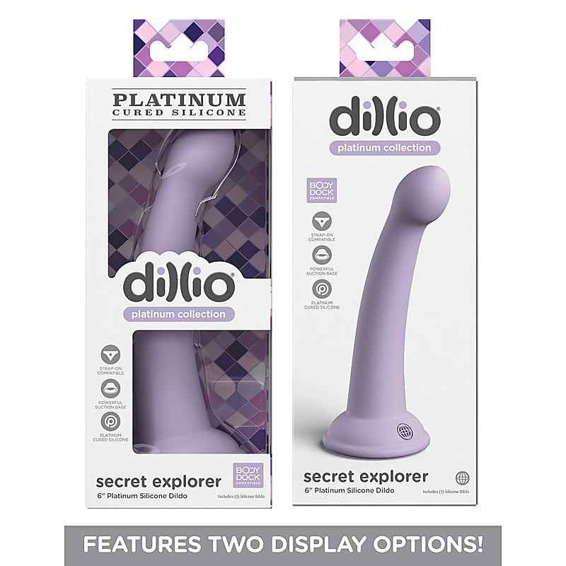 Dillio Platinum Secret Explorer 6 Inch Suction Cup Dildo - Realistic Dildos