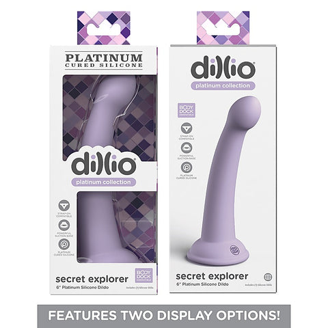 Dillio Platinum Secret Explorer 6 Inch Suction Cup Dildo - Realistic Dildos