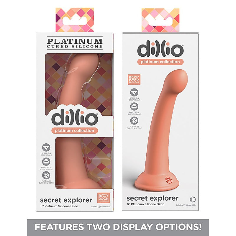 Dillio Platinum Secret Explorer 6 Inch Suction Cup Dildo - Realistic Dildos