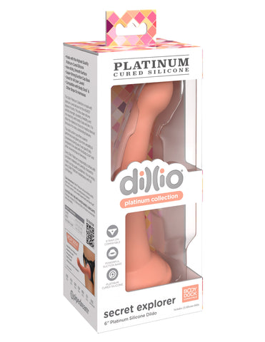 Dillio Platinum Secret Explorer 6 inch Suction Cup Dildo - Realistic Dildos