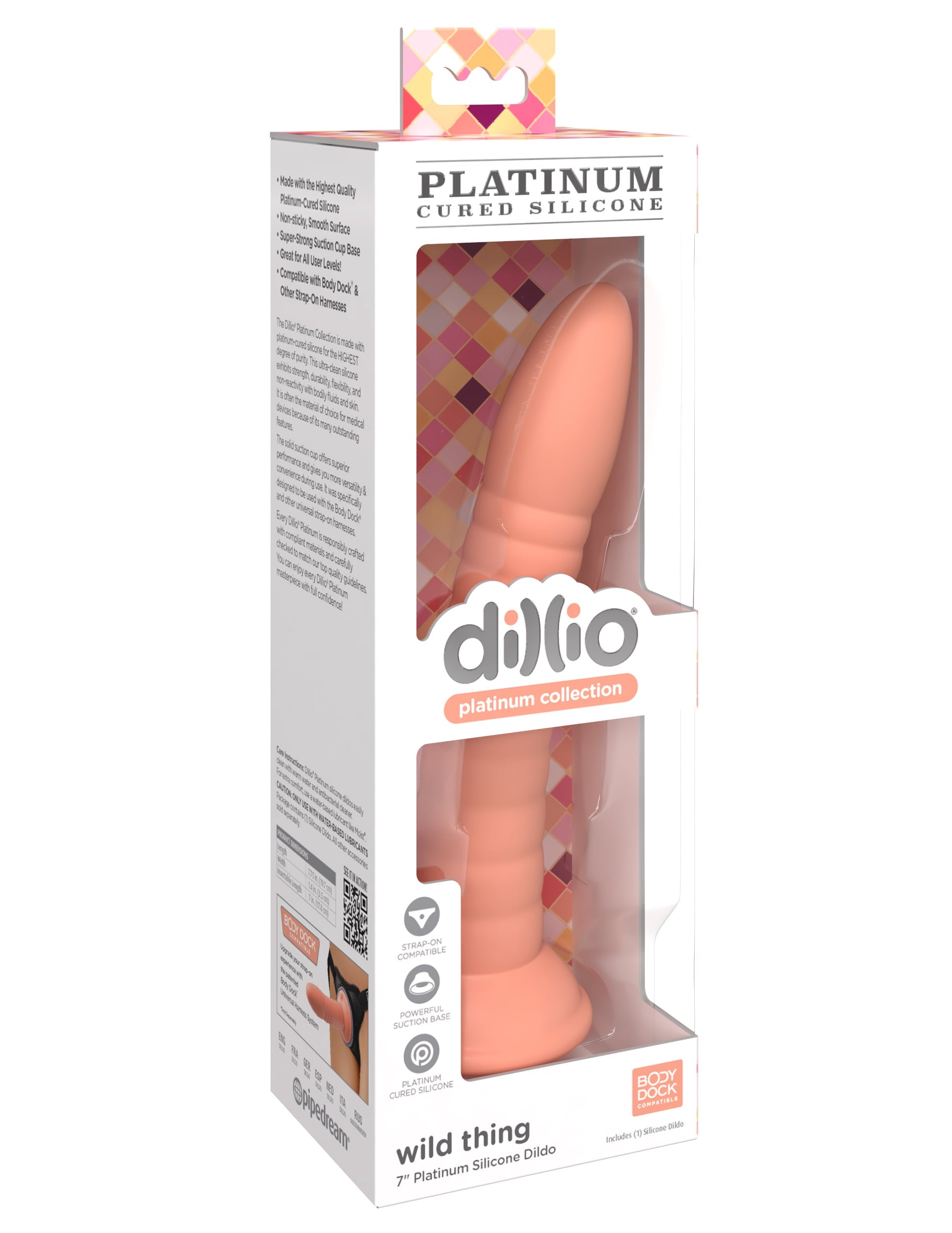 Pipedream Dillio Platinum Wild Thing 7 inch Silicone Dildo Realistic Dildos