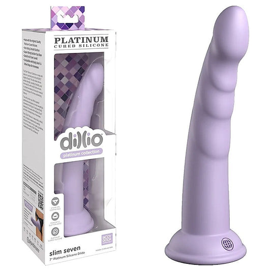 Pipedream Dillio Platinum Slim Seven 7 inch Strap-On Dildo - Realistic Dildos
